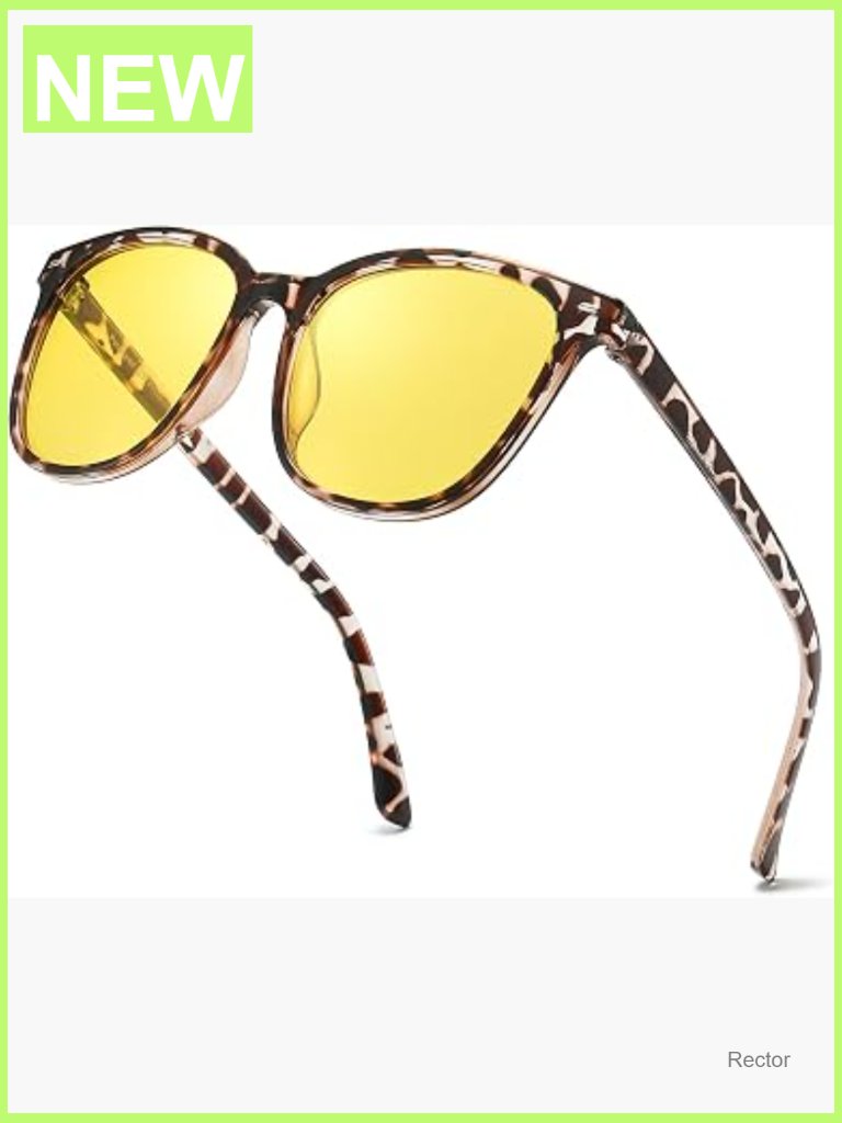 Polarized Night Vision Driving Glasses, Uv Protection Anti Glare Yellow Lens